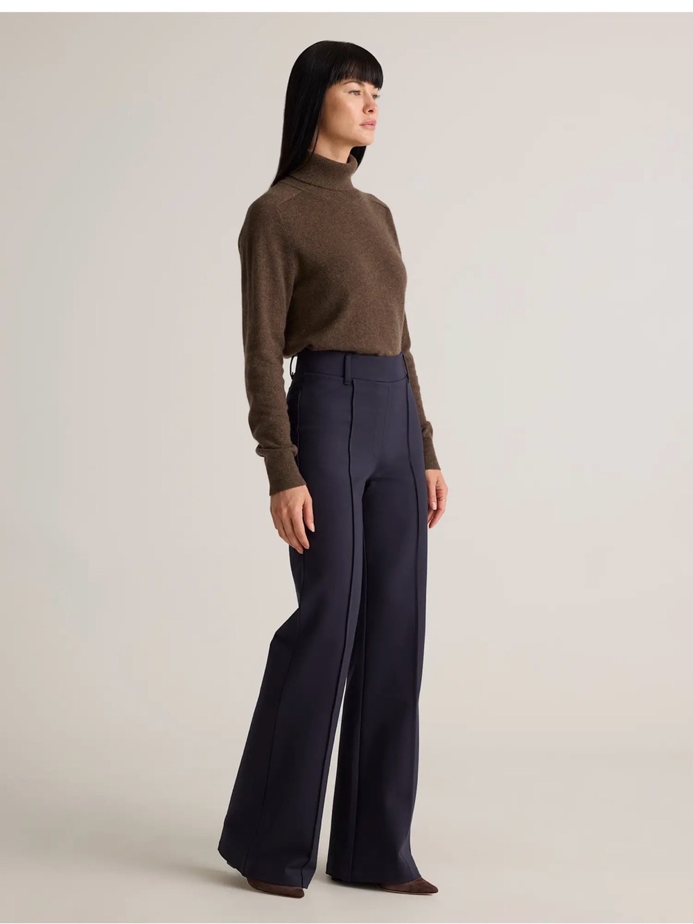 Quince Ultra-Stretch Ponte Flare Leg Pants NWT - Picture 4 of 11